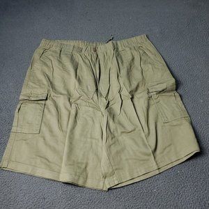 NEW Boulder Creek Cargo Shorts Tall Mens 3XLT x11 Green Beige Khaki Chino